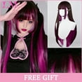 thumbnail image 1 of Perruques Synthétiques LM Argent Blanc Dégradé Vert avec Frange pour Femmes Perruque Longue à Cheveux Ondulés Naturelle Cosplay Fête Résistante à la Chaleur, 1 of 7