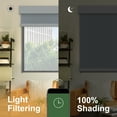 thumbnail image 2 of MING CHEN Motorized Roller Shade with Valance, 100% Blackout Remote Control Blinds, Waterproof and UV Protection, Work with Alexa, Google (53"Wx72"H, Dark Grey), 2 of 6