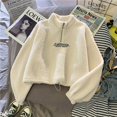 thumbnail image 2 of Gibobby Sudadera mujer Sudadera Deportiva con Capucha Sudadera para Mujer(Beige,M), 2 of 3