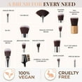 thumbnail image 5 of 13 Bamboo Makeup Eye Brow Brushes Professional Set - Vegan & Cruelty Free - Eye, 5 of 5