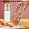 thumbnail image 2 of Infusifie Tea Infuser, 2025 New Glass Tea Infuser Bottle, Double-Layered Glass Tea Infuser Bottle 280ml green, 2 of 7