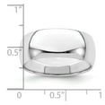 thumbnail image 4 of Auriga Fine Jewelry 925 Sterling Silver 8 mm Half Round Band for Mens Size 11, 4 of 6