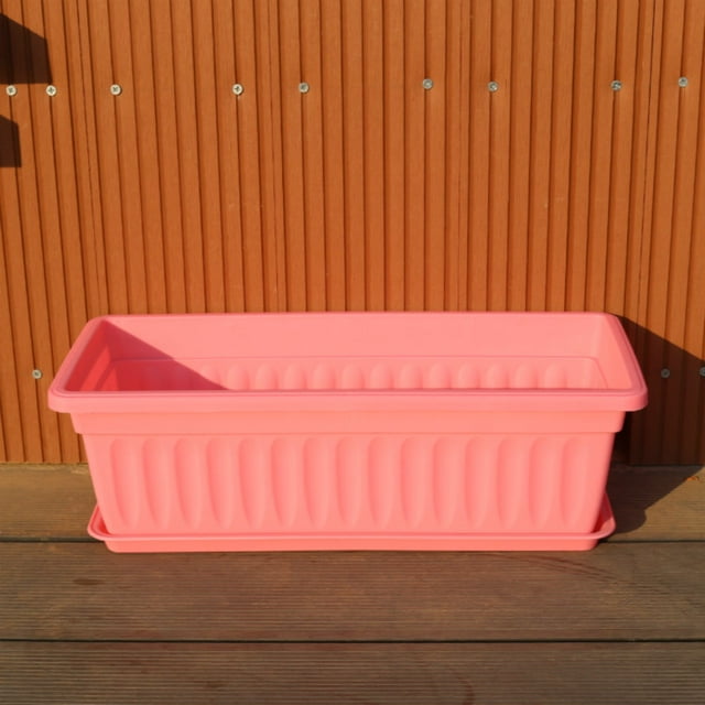 Balcón, cuenco para verduras, caja de plantación doméstica, cuenco grande rectangular para verduras, jardinería, maceta creativa de resina de plástico