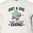 thumbnail image 3 of Inktastic Just a Girl Who Loves Skating Youth Sweatshirt, 3 of 4