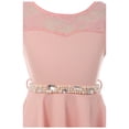 thumbnail image 3 of Little Girl Cap Sleeve Illusion Lace Pearl Holiday Easter Party Flower Girl Dress Blush 4 JKS 2153 BNY Corner, 3 of 4