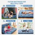 thumbnail image 5 of Japanese Floor Futon Mattress Twin Size – Collapsible Roll-Up Tatami Sleeping Pad, Portable Floor Bed for Adults, Kids, Dorm, Camping, Guest Room – Navy Blue, TWIN, 5 of 8