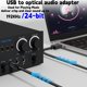thumbnail image 3 of Adaptador de audio óptico USB a TOSLINK, convertidor digital unidireccional USB tipo A a SPDIF, coatible solo con Windows/PC coutadora portátil, (unidireccional USB a óptico), 3 of 5