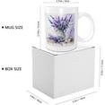 thumbnail image 3 of Spring Decorative Mug With Handles Glass Lavender Plants Flowers Artistic Tea Cups Vintage Purple Ceramic Collection lnsulated Reusable Family Kitchen School Coffee Mug Gift Birthday 11 Ounce, 3 of 6