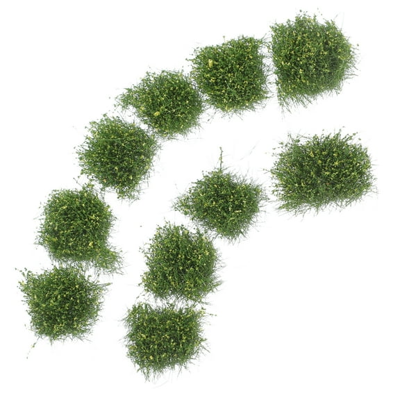FRCOLOR 10pcs Artificial Plant Plant Grass Tuft Miniature Shrubs Bush Model Railway Vegetation Groups Grass Tufts Micro Landscape Diy Craft Garden Ornament