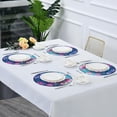 thumbnail image 7 of Blue Mandala Round Placemats Washable Placemats Non-Slip Heat-Resistant Table Place Mats for Dining Kitchen Holiday Party Table 15.4"-4PCS Home Decor, 7 of 7