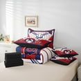 thumbnail image 6 of Castle Fairy Boys Girls Baseball Print Twin Bedding Sets 7-Piece,Ball Game Bedding Comforter Set Microfiber,Sport Theme Breathable Sheet Sets,Microfiber Bedroom Decor,Reversible, 6 of 8