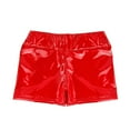 thumbnail image 3 of YM YOUMU Women PU Patent Leather Shorts Hot Pants Stretch Wet Look Slim Fit Dance Club, 3 of 3