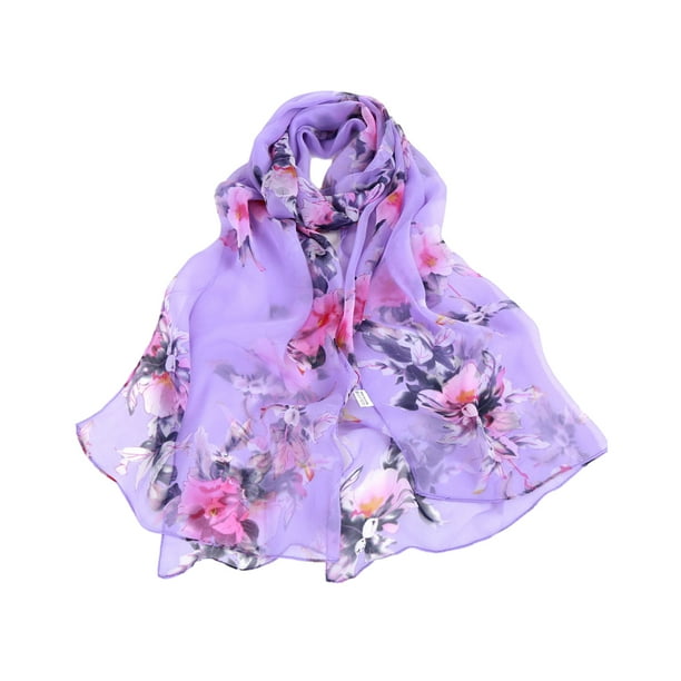 Minnieouse Bufanda ligera y portátil, versátil para una amplia aplicación y fácil combinación con estampados florales. Accesorios de disfraces púrpura