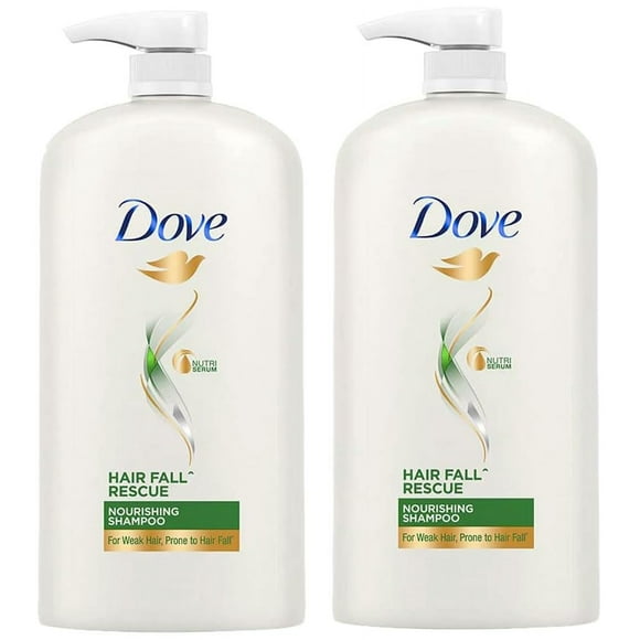 Dove Hair, Hair Hair Fall Rescue Shampoo 1 L, For Damaged Fall Control for Thicker Hair - Mild Daily Anti Hair Fall Shampoo for Men & Women (Pack of 2)