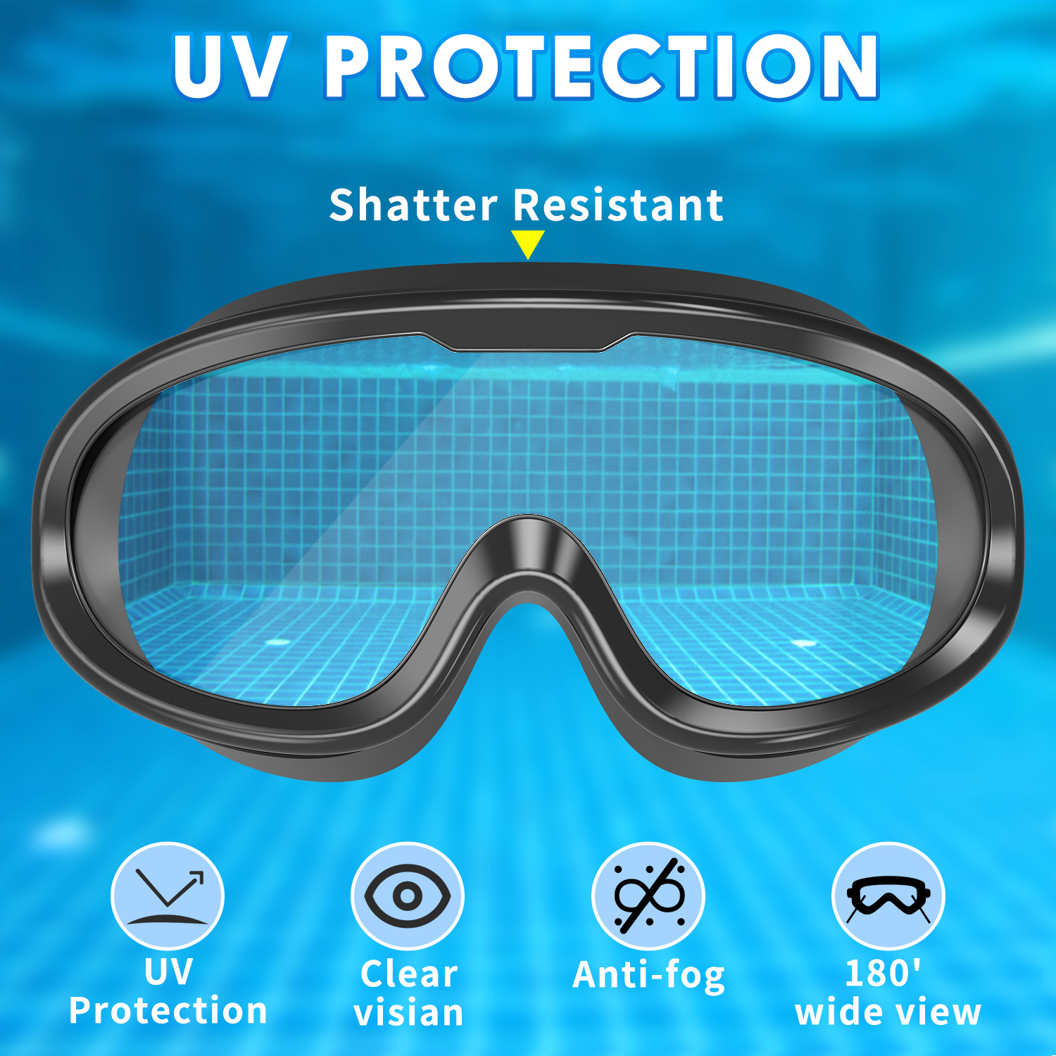 GPED Swim Goggles 2-Pack Anti-Fog Clear photo 7