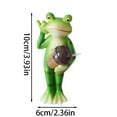 thumbnail image 3 of Floating Frog Mini Pond Decoration, Resin Garden Figure for Outdoor Pond & Garden Decor, 3 of 6