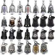 Guardian Bells for Motorcycle Rider Bikers,Motorcycle Bell Cross Key Chain,Punk Biker Style,Luck Angel Gremlin Keychains for Gifts (H19)