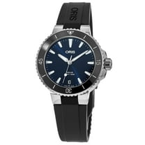 Oris Aquis Date Blue Dial Black Rubber Strap Women's Watch 01 733 7731 4135-07 4 18 64FC