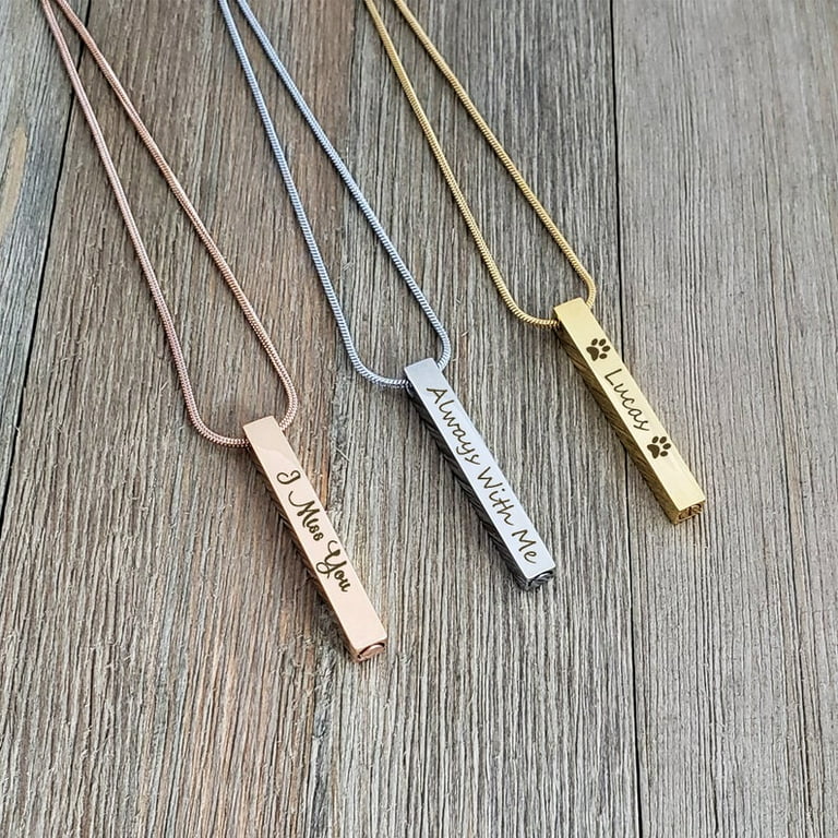 Engraved cremation necklace sale