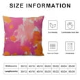 thumbnail image 5 of Autua Hot pink, burnt orange, abstract polka dot trim, throw pillowcase, sofa pillowcase, outdoor upholstery, cushion cover, sofa bed upholstery 24x24in, 5 of 5