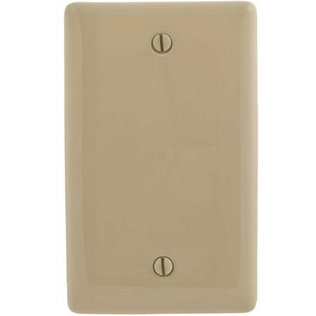 HUBBELL WIRING P13I 1-Gang Ivory Box Mount Blank Wall Plate