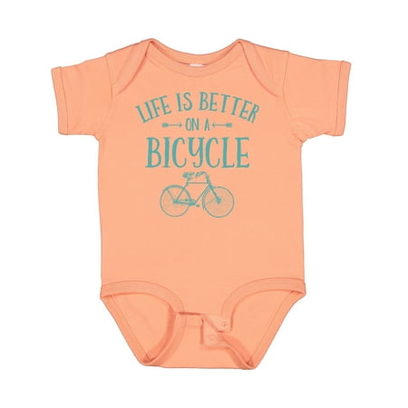 

Inktastic Life s Better on a Bicycle Girls Baby Bodysuit