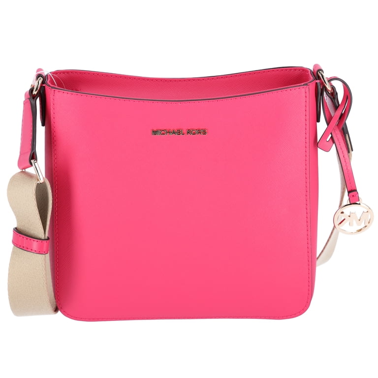Michael Kors Womens Small Leather Crossbody Bag (Electric Pink