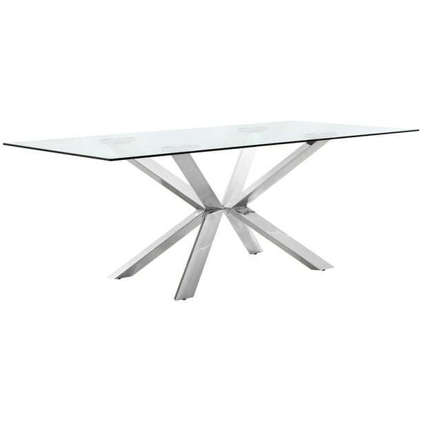Juno Chrome Dining Table, Juno Extendable Dining Table