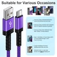 thumbnail image 7 of Type C Charger Fast Charging Cable 10ft 10 feet,3PACK HopePow Usb A to Usb C Cable 10ft Charging Cable Android Charger High Speed Phone Charger Cord Type C Fast Charging,Multi-color, 7 of 7