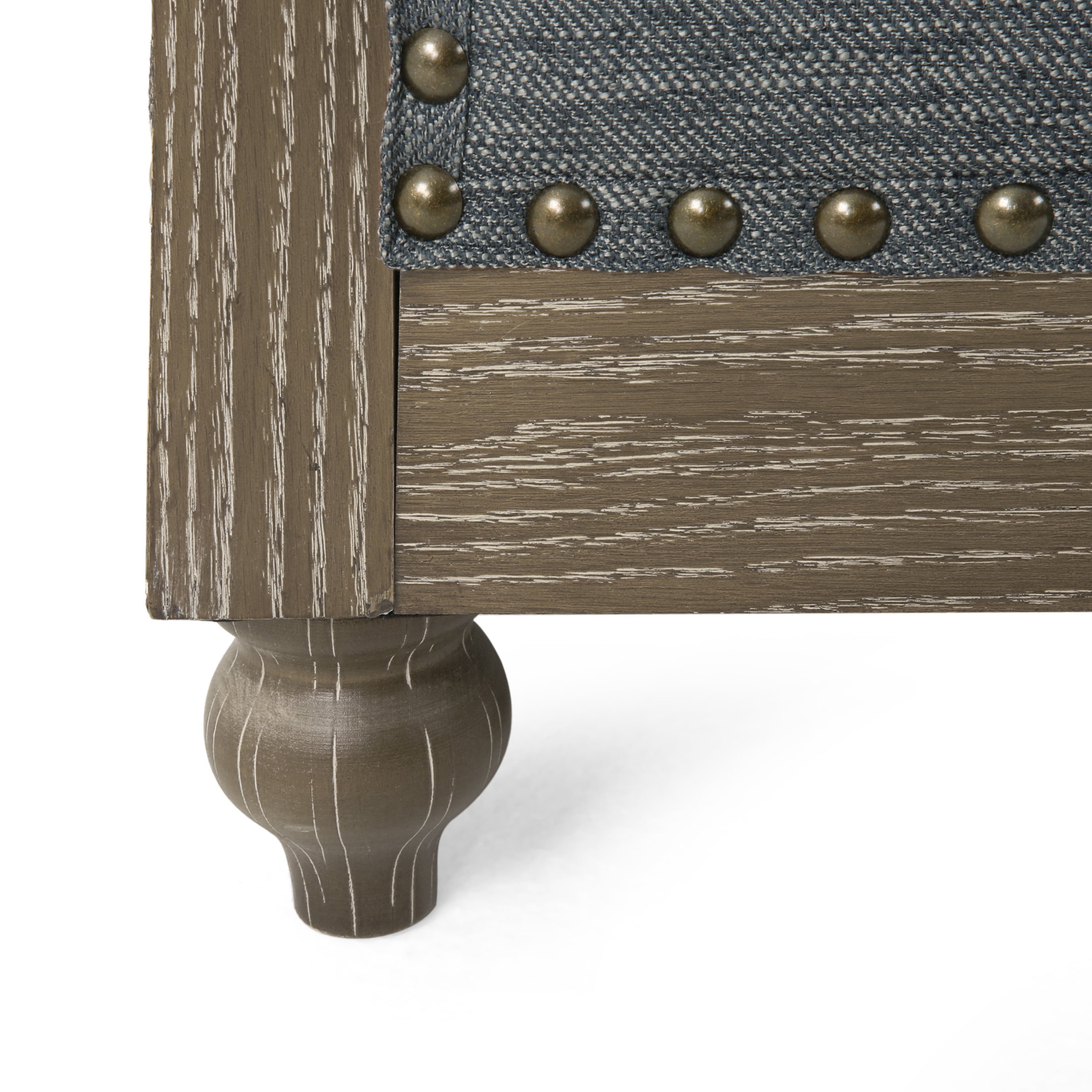 Noble House Petes Charcoal Fabric Club Chair, Gray
