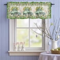 thumbnail image 4 of Valance for Windows,Green Truck Rabbit Flower Valances Curtain Rod Pocket Valance for Kitchen Bedroom Living Room Bathroom,Rustic Easter Egg Pastoral Plant Short Curtains Window Treatment 42x12in, 4 of 9