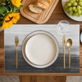 thumbnail image 4 of Grey Ombre Placemats Set of 12, Modern Abstract Art Ocean Oil Painting Placemats for Dining Table, Place Mats for Kitchen Tabletop, Waterproof Wipeable Dining Table Mats Set, 4 of 9