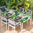 thumbnail image 2 of St. Patrick's Day Table Cloths for 5 Foot Rectangle Tables, Green Gnomes Spring Lucky Shamrocks Patio Waterproof Elastic Fitted Tablecloths, Washable Rectangular Table Cover for Camping, 2 of 8