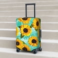 thumbnail image 5 of Yiaed Yellow Sunflowers With Green Leaves Print Travel Luggage Cover Suitcase Protector Fits 18-32 Inch Luggage Wheel Covers Patterned Elastic Luggage Anti-scratch（No luggage）-Large, 5 of 5