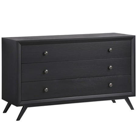 Hawthorne Collection 3 Drawer Dresser In Black Walmart Com