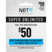 Net10 $50 Unlimited Airtime Card