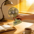thumbnail image 6 of COM1950s Retro Mini Desk Fan, Rechargeable Portable Table Fan with 100 Speeds, Digital Battery Display for Home Office Bedroom, 6 of 7