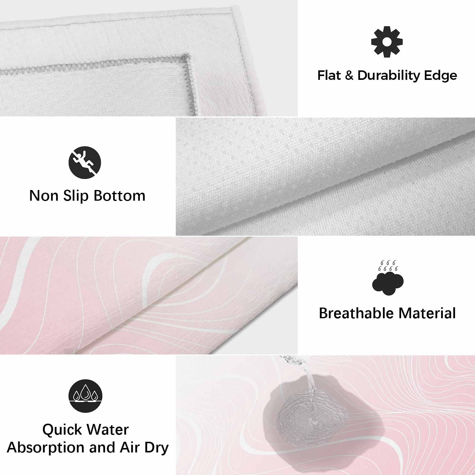 Outdoor Rug 3x5 ft Ombre Pink Stripes Outdoor Large Area Rug Non Slip Rubber Striped Lines Waves Front Door Mat RV Rug Camping Carpet Patio Outdoor Rugs for Backyard Balcony Deck Porch Indoor