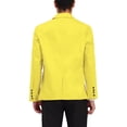thumbnail image 3 of INSPIRE CHIC Men's Suit Jacket Notched Lapel Long Sleeve Single Vent Back One-Button Blazer 38 Yellow, 3 of 6