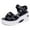 A Black, variant on Women's Sandals Ankle Strap Shoes Open Toe Shoes Solid Basic Casual Footwear Indoor Outdoor Shoes