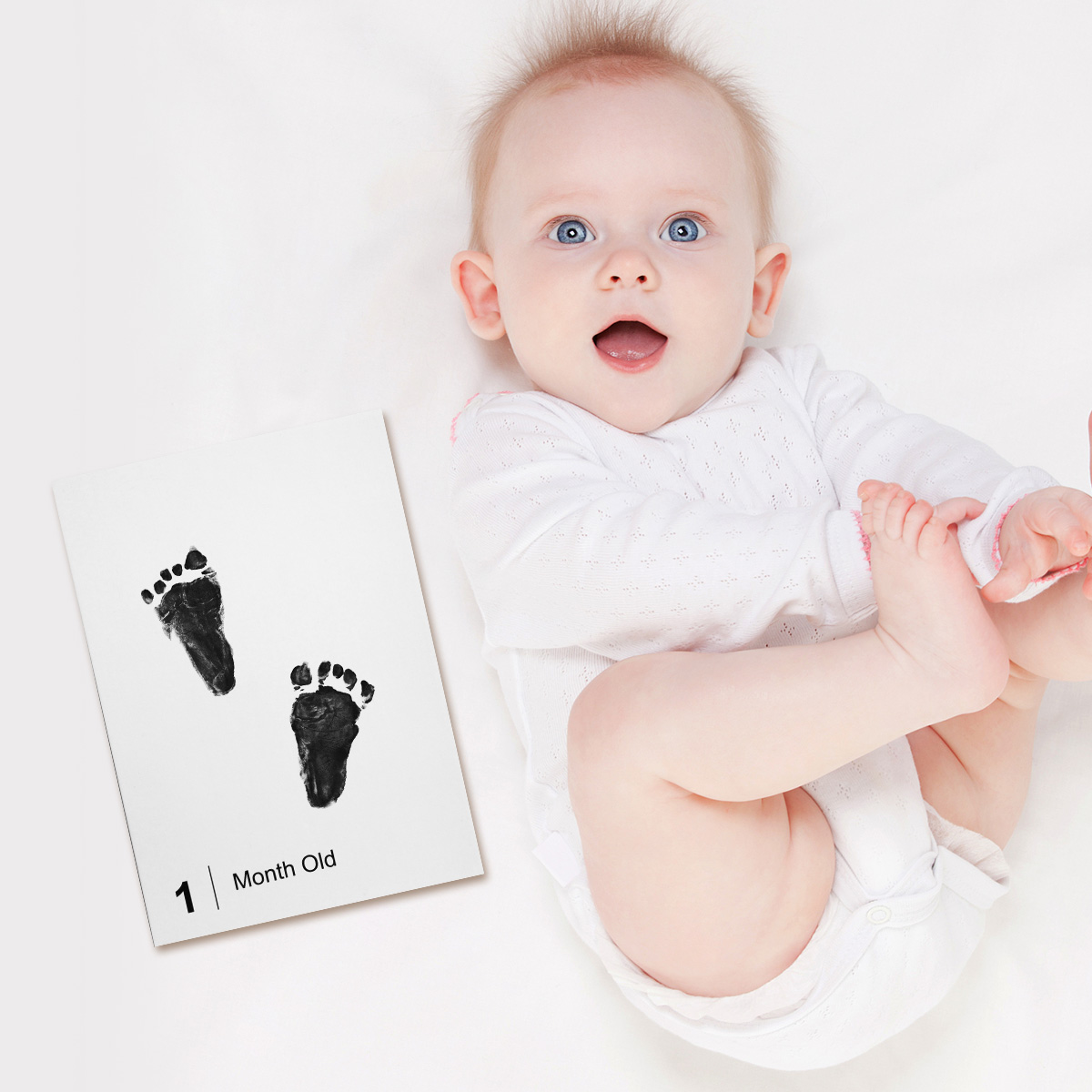 15 Pack Newborn Inkless Monthly Milestone Family Baby Handprint Footprint Kit New Parents Gifts Ink Pad for Baby Hand and Footprints, Dog Paw Print Kit,Dog Nose Print Kit, Clean Touch Newborn Print