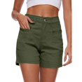 thumbnail image 2 of iHPH7 Cargo Shorts Women, Hiking Shorts Women, Chino Shorts for Women, High Waisted Shorts Women, Stretchy Shorts for Women, Green M, 2 of 4