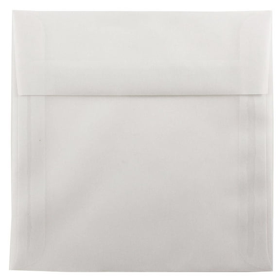 JAM Paper 7.5 x 7.5 Translucent Envelopes, Clear, 250/Pack