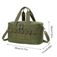 thumbnail image 4 of [732878 Modelo Extendido] para Acampar Picnic Multifunción para Exteriores Aislante Hielo Estufa Casete Almacenamiento para Tanque Gas (verde Militar), 4 of 9