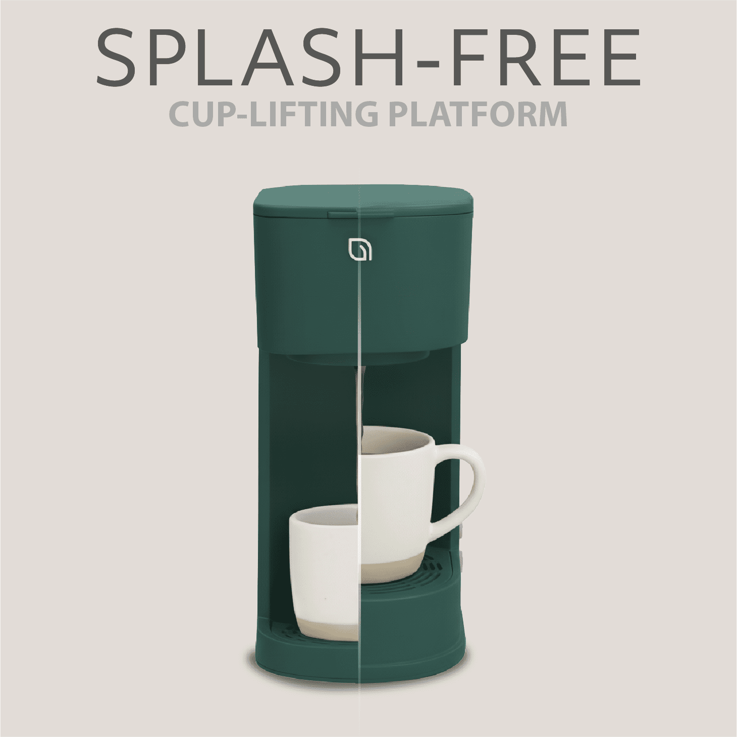 Willow Kitchen Single Serve Coffee Maker Machine for Pods & Grounds with K Cup, Self Cleaning & Small Portable Coffee Maker, Green