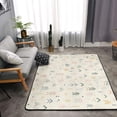 thumbnail image 2 of DouZhe Tapis de Zone Motif Pastel Abstrait Couleurs de Printemps Antidérapant Lavable en Machine, Style Tapis Paillasson, 63x48 Pouces, 2 of 6