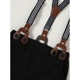 thumbnail image 6 of CARETOO Toddler Boy Clothes Suit Outfit Formal Shirt Vest Bow Tie Suspender Pant Cotton Fabric 4pcs, 6 of 26