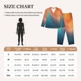 thumbnail image 4 of Picia yellow orange and teal Pattern Women’s Long-Sleeve Sleepwear Set - Soft 2-Piece Loungewear with Pockets, Comfy PJs for Relaxing Nights-XX-Large, 4 of 7