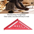 thumbnail image 3 of 7 Inch Triangle Ruler, Aluminum Alloy Metric Rafter Square Protractor Saw Guide Woodworking Compass Frame Ruler, for Home Renovation and Woodworking Projects, 3 of 7