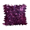 thumbnail image 2 of Staron 3D Leaf Pillow Cover, Multi-Color Satin Cushion Cover for Sofa, Decorative Backrest Cover for Living Room Bedroom Hotel Decor, Purple, 2 of 6